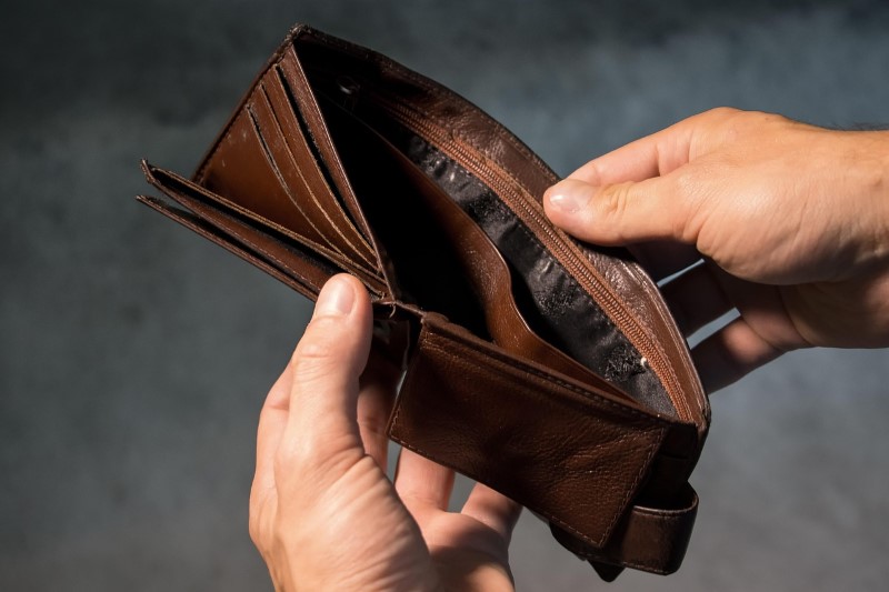 Wallet with no money